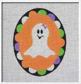 click here to view larger image of Girl Ghost Ornament (hand painted canvases)
