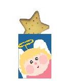click here to view larger image of Angel Treat Bag w/Star (hand painted canvases)