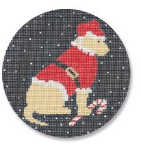 click here to view larger image of Yellow Lab Santa (hand painted canvases)