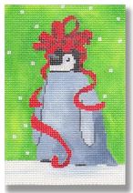 click here to view larger image of Baby Penguin with Bow (hand painted canvases)