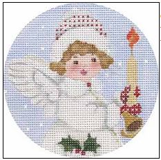 click here to view larger image of Candle Angel Ornament (hand painted canvases)