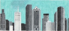click here to view larger image of B/W Houston City Landscape (hand painted canvases)