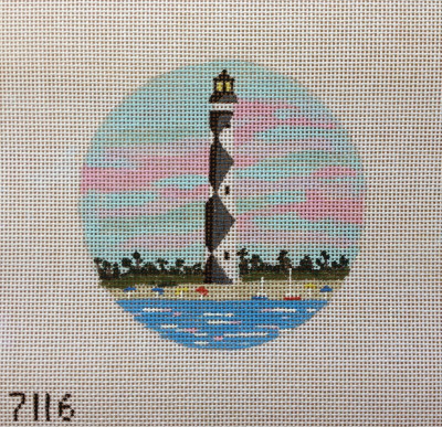 click here to view larger image of Cape Lookout Lighthouse Ornament (hand painted canvases)