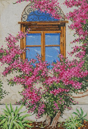 click here to view larger image of Bougainvillea (hand painted canvases)