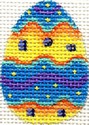 click here to view larger image of Bright Blue/Yellow Mini Egg (hand painted canvases)