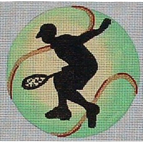 click here to view larger image of Male Tennis Player Ornament (hand painted canvases)