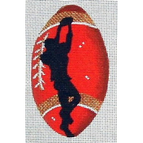 click here to view larger image of Football Player Ornament (hand painted canvases)