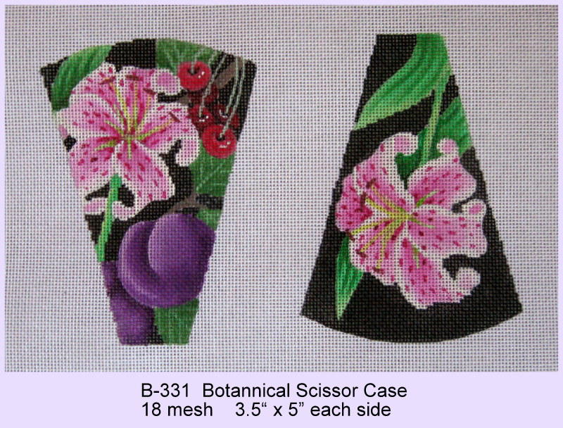 click here to view larger image of Botannical Scissor Case (hand painted canvases)
