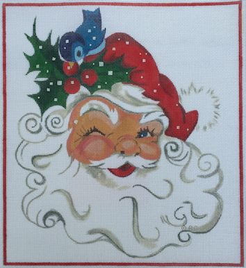click here to view larger image of Winking Santa (hand painted canvases)