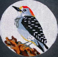 click here to view larger image of Woodpecker Ornament (hand painted canvases)