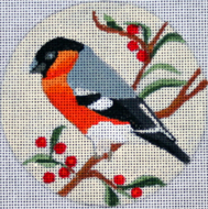 click here to view larger image of Eurasian Bullfinch Ornament (hand painted canvases)