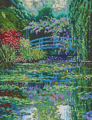 click here to view larger image of Monet's Bridge (hand painted canvases)