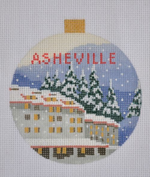 Asheville Ornament hand painted canvases 