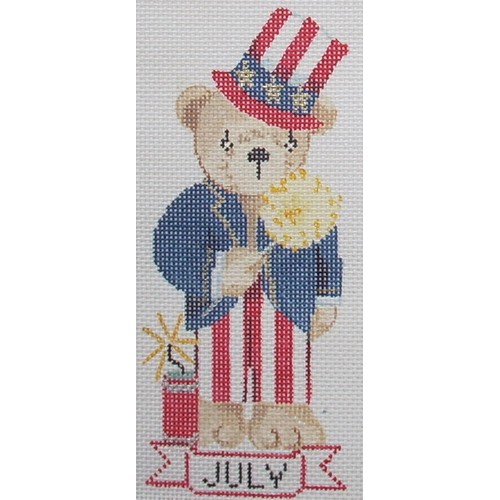 click here to view larger image of July Bear Uncle Sam (hand painted canvases)
