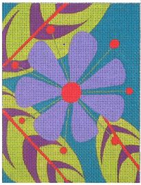 click here to view larger image of Zinnia Scissor Needle Case (hand painted canvases)