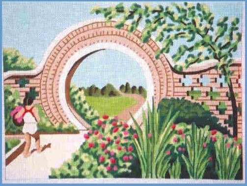 click here to view larger image of China Moon Gate (hand painted canvases)