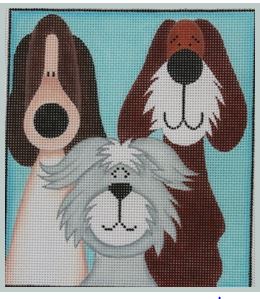 click here to view larger image of 3 Tall Dogs (hand painted canvases)
