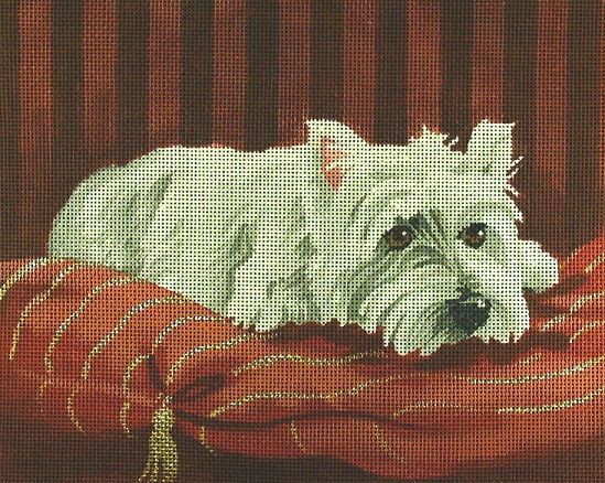 click here to view larger image of Westie (hand painted canvases)