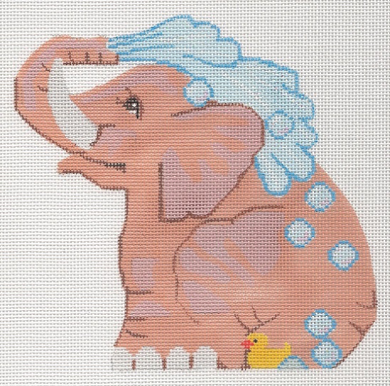 click here to view larger image of Bathing Elephant (hand painted canvases)