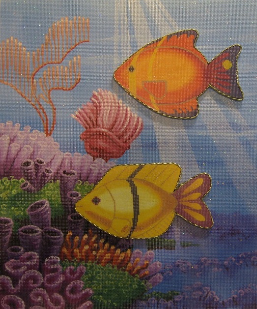 click here to view larger image of Aquarium (to display fish) (hand painted canvases)