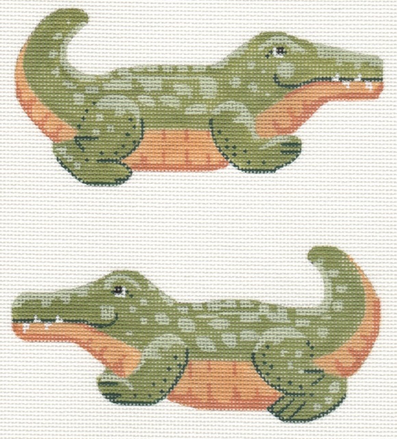 click here to view larger image of Clip-on Alligator (hand painted canvases)