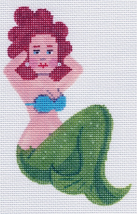 click here to view larger image of Green and Turquoise Mini Mermaid (hand painted canvases)