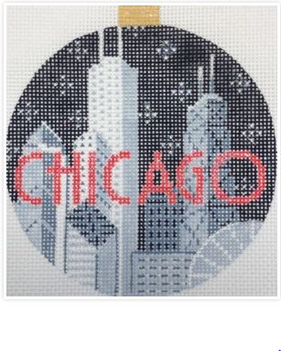 click here to view larger image of City Bauble - Chicago (hand painted canvases)