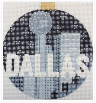 click here to view larger image of City Bauble - Dallas (hand painted canvases)