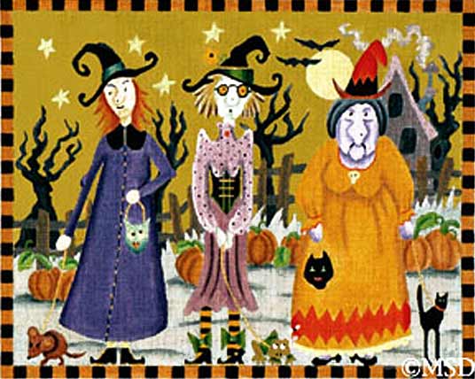 click here to view larger image of Witches Promenade (hand painted canvases)
