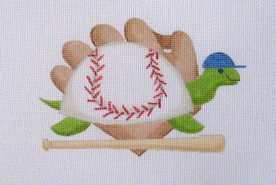 click here to view larger image of September - Baseball Turtle (hand painted canvases)