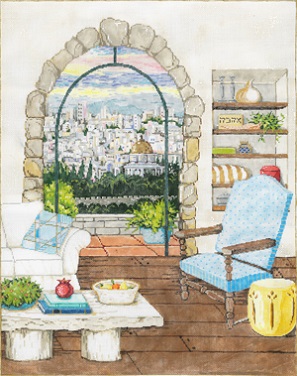 click here to view larger image of View of Jerusalem (hand painted canvases)
