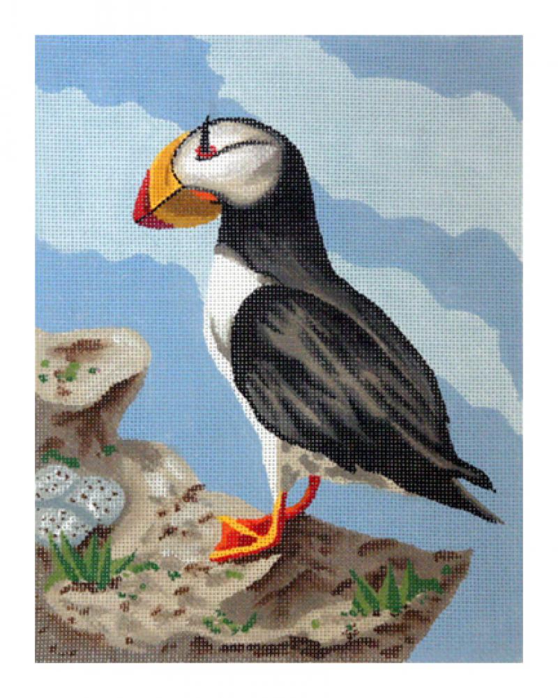 click here to view larger image of Horned Puffin (hand painted canvases)