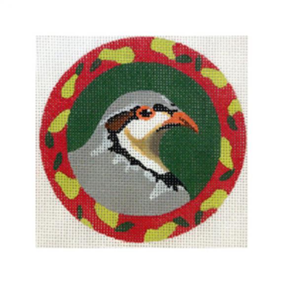 click here to view larger image of Christmas Partridge (hand painted canvases)