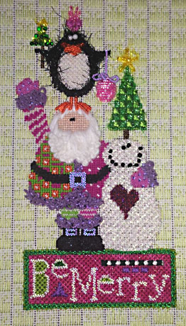 click here to view larger image of Be Merry w/Stitch Guide (hand painted canvases)
