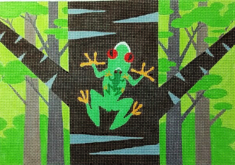 click here to view larger image of Frog and Baby (hand painted canvases)