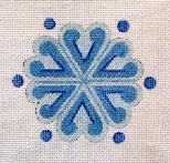 click here to view larger image of Snowflake - Hearts Of The Month (hand painted canvases)
