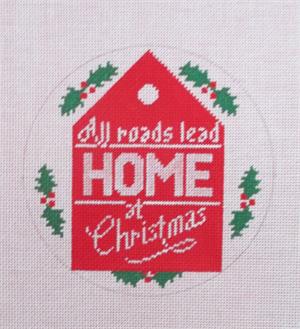 click here to view larger image of All Roads Lead Home Ornament (hand painted canvases)