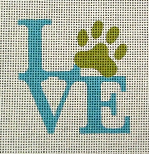 click here to view larger image of Paw Love (hand painted canvases)