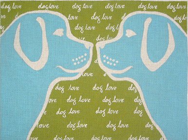 click here to view larger image of Dog Love (hand painted canvases)