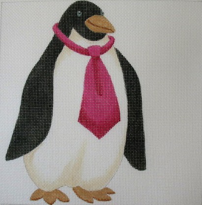 click here to view larger image of Neck Tie Penguin (hand painted canvases)