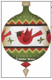 click here to view larger image of Cardinal Ornament (hand painted canvases)