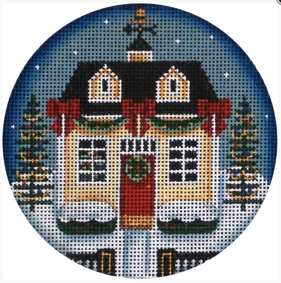 click here to view larger image of Christmas Cottage (hand painted canvases)