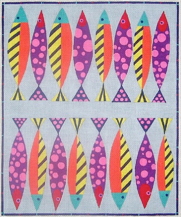 click here to view larger image of Sardines Clutch - 18ct (hand painted canvases)