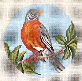 click here to view larger image of American Robin Ornament (hand painted canvases)