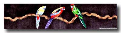 click here to view larger image of Tropical Bird Director Chair Back (hand painted canvases)
