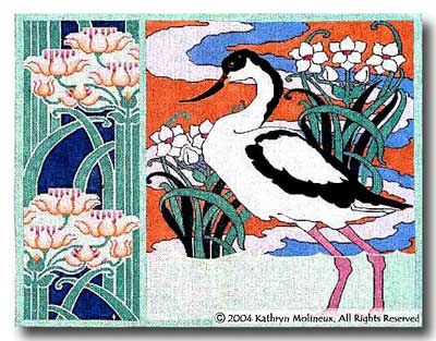 click here to view larger image of Avocet (hand painted canvases)