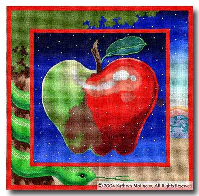 click here to view larger image of Apple Pillow I (hand painted canvases)