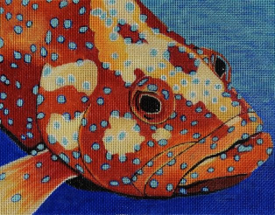 click here to view larger image of Coral Grouper (hand painted canvases)