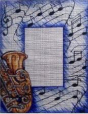 click here to view larger image of Sax Frame (hand painted canvases)
