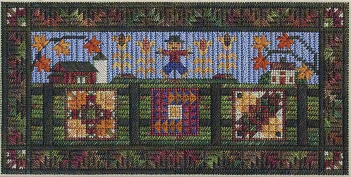 click here to view larger image of Airing the Autumn Quilts (counted canvas work)